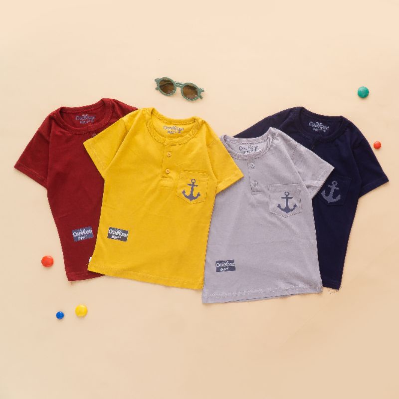 KIDS Kaos Anak Polos Kancing 2-12 Tahun ( ETALASE SERIAN 2 4 6 8 10 ) Packing Polybag