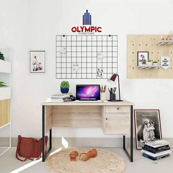 Meja Kantor Kaki besi Olympic Titan