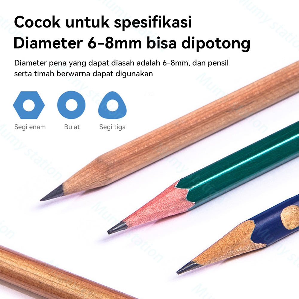 Mumystation Rautan Pensil Putar Elektrik Dan Manual/Serutan Pensil Elektrik Pencil Sharpener