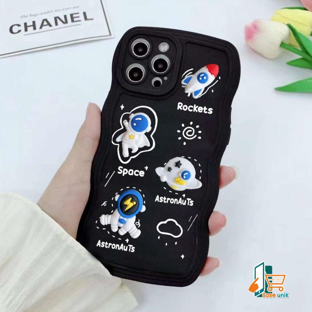 SS141 SOFTCASE 3D ASTRONOUT FOR IPHONE 6 6+ 7 8 7+ 8+ XR X XS MAX 11 12 13 14 PRO MAX 14 MAX CS5315