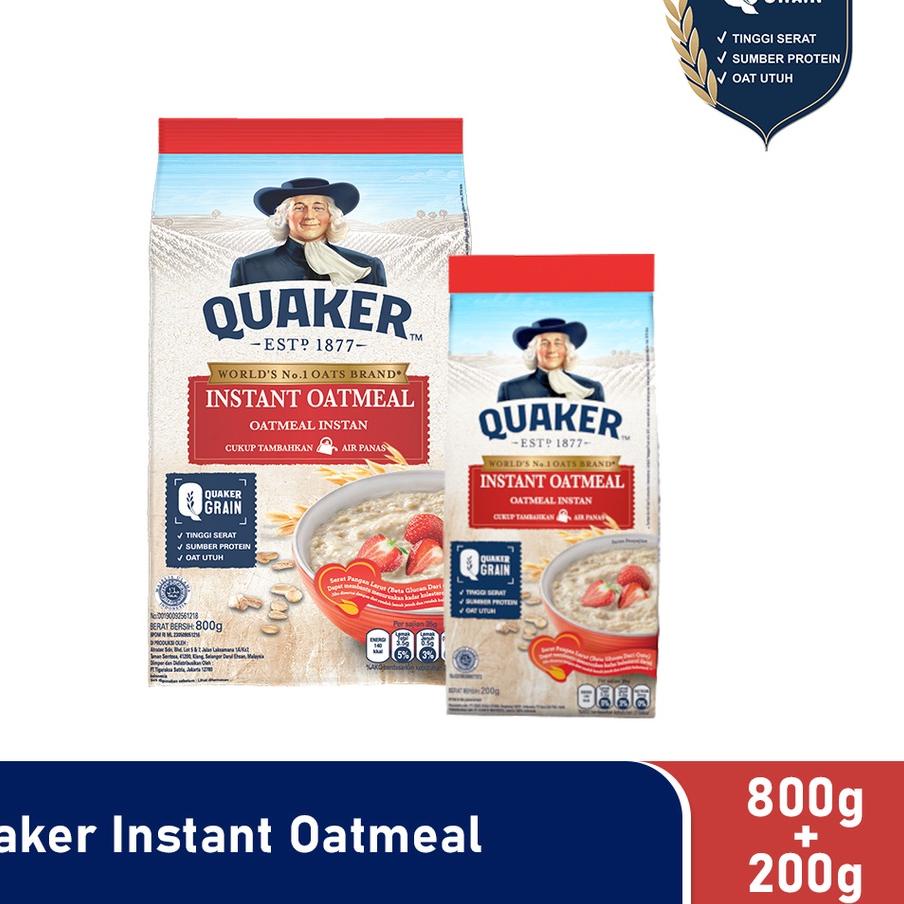 

✭ Quaker Instant Oatmeal 800 Gr + 200 Gr ◙