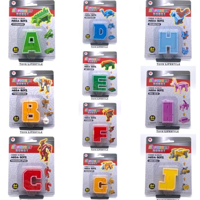 Mainan Edukasi Toy Addict Alphabet Huruf Robot Mega Botz (A-T)