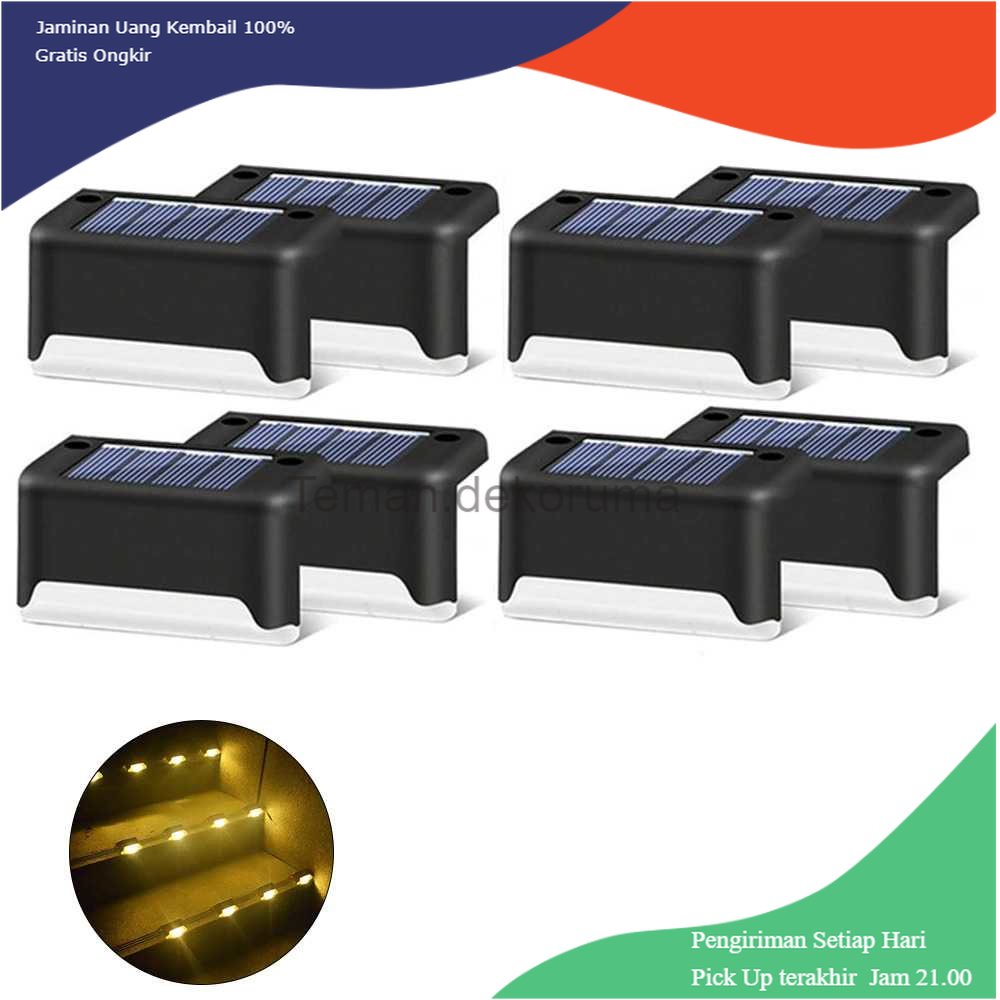 TD - LMP TaffLED Lampu Taman Hias Deck Light Solar Waterproof Warm White 8 PCS - L20