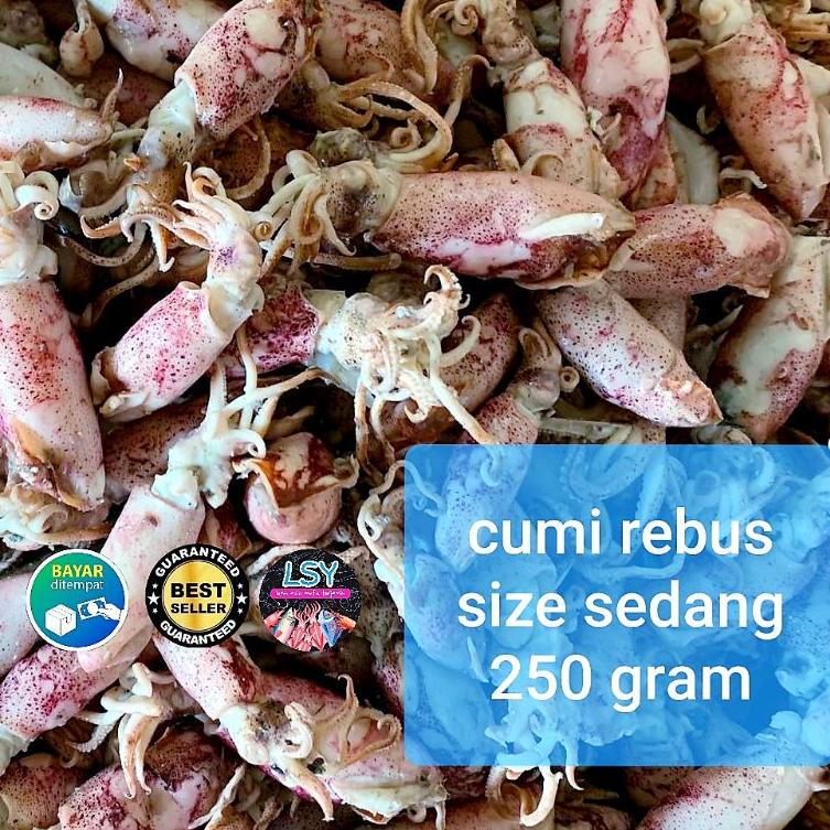 

>D2289) ⭐⭐⭐⭐⭐ ikan asin cumi rebus / sotong rebus size sedang 250gram