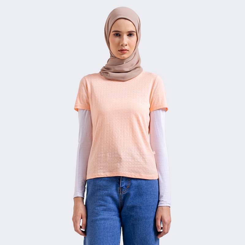 3Second Original Kaos Wanita Polos Lengan Pendek 100% Cotton Katun Tshirt Basic Pink 011122