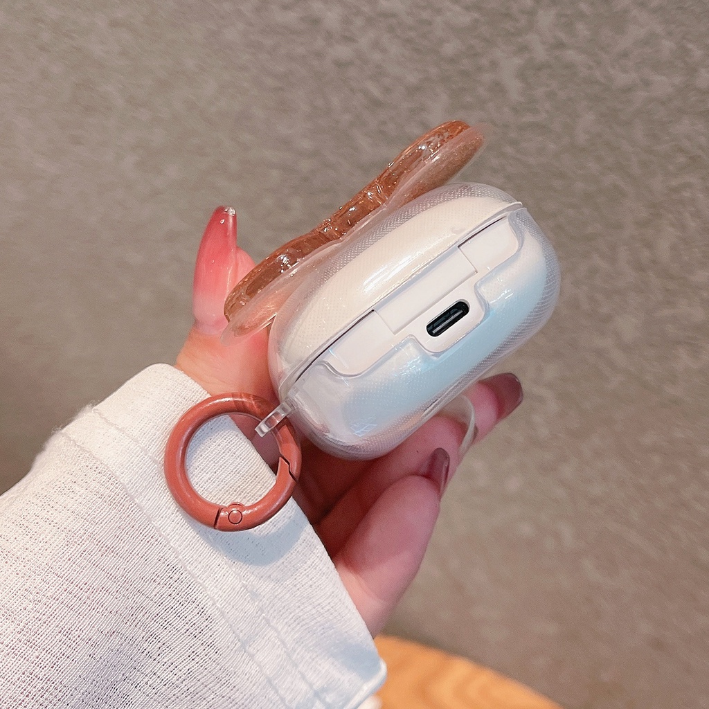 Samsung Buds Pro Pelindung Case Galaxy Buds Live Casing Pelindung Bluetooth Case Bud2 Kartun Pasir Hisap Flash Pink Bear