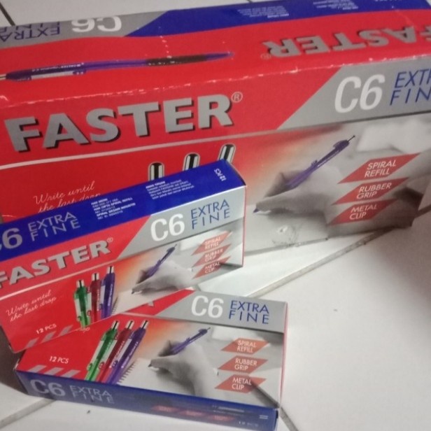 

BISA COD pulpen Faster C6 BIRU..harga 1 lusin