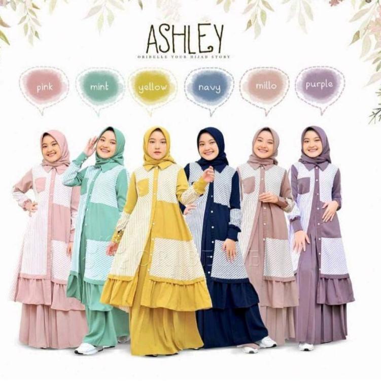 Murah Banget Ashley Kids Baju Muslim Anak Gamis Anak Perempuan Usia7-13th Baju Muslim Tanggung