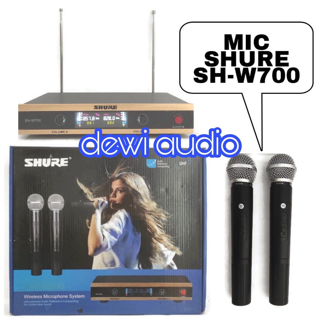 MIC SHURE SH-W700 RECEIVER BODY BESI 2 MIC , MICROPHONE SHURE BODY BESI SHW700