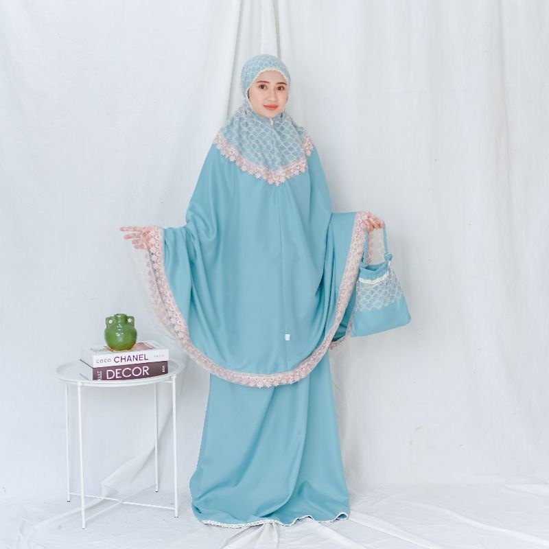 Mukena Katun MALIKA Renda Brukat Mewah