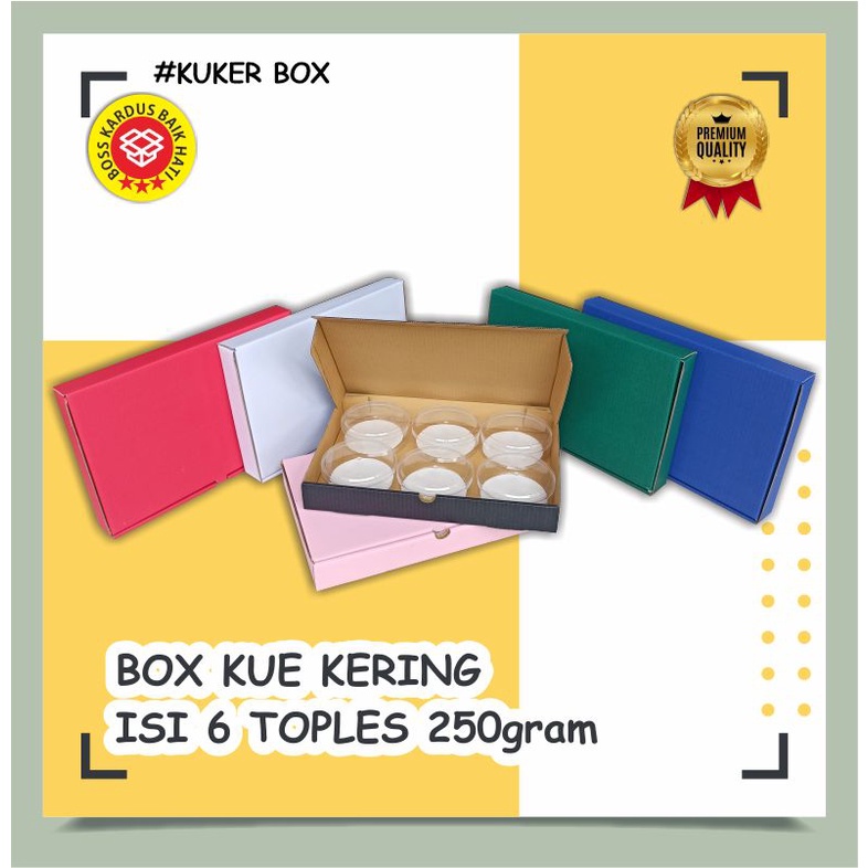 

50 pcs box kuker 38x25x5 cm POLOS | kuker isi 6 toples 250 gram | box idulfitri | box parcel Lebaran