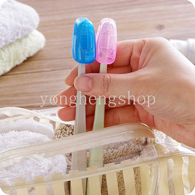 5pcs / set Toothbrush Head Cover Holder Hiking Camping Travel Portable Tooth Brush Cap Case Germproof Toothbrushes Protection Covers Bathroom Supplies