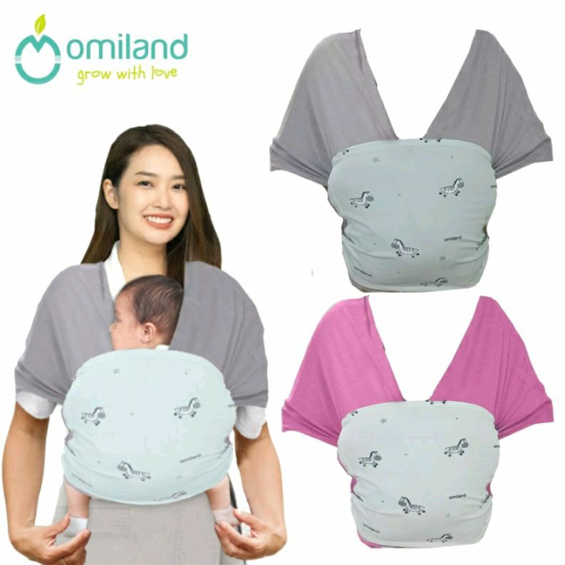 Gendongan M-SHAPE Omiland 2 Posisi | Geos Okiyo | Kain Gendong Bayi Instant Motif | Cukin Instant PRINT