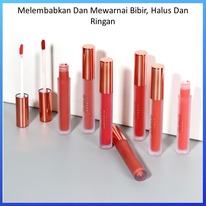 LAMEILA LIpstick Cair Kosmetik Glaze Velvet Metal Bibir Makeup Kecantikan Lip Tint Lip Gloss MC-1029