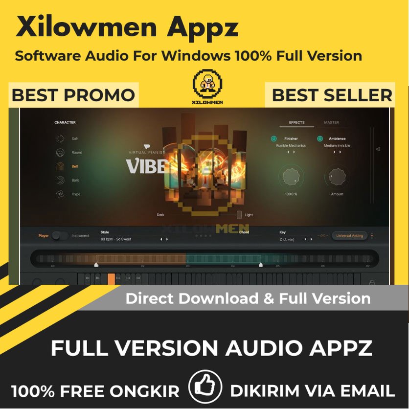 [Full Version] UJAM Virtual Pianist VIBE Pro Lifetime Audio Software WIN OS - Plugin Piano Virtual untuk Produksi Musik