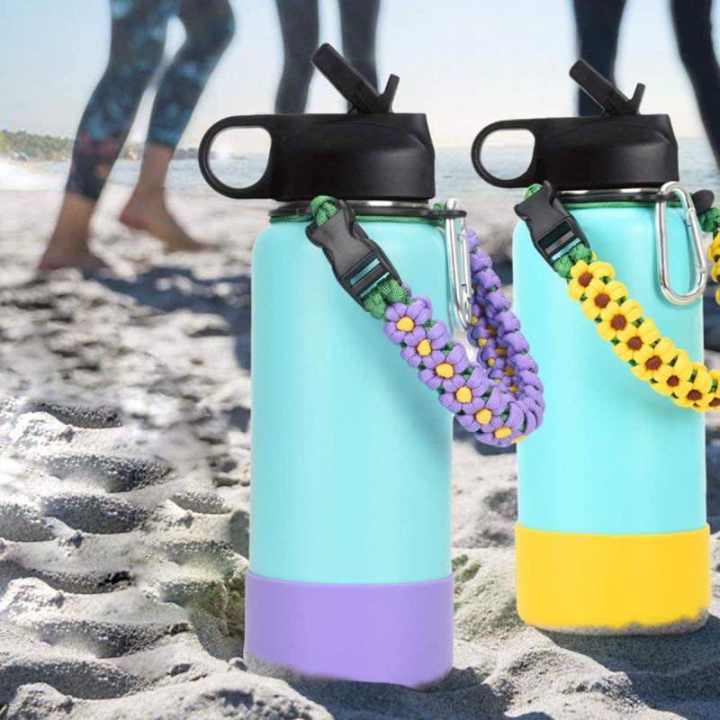 Bunga Mulut Lebar Aquaflask Aksesoris Hydroflask Portabel Pegangan Tali Botol Air Tali Bahu Pegangan Paracord Dengan Gesper Gunung