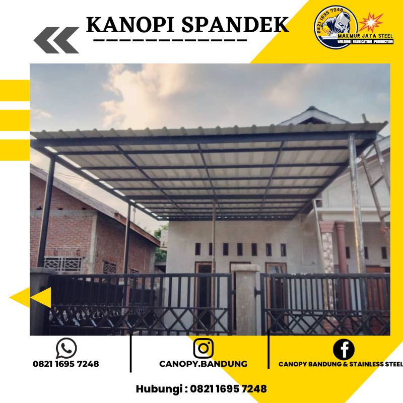 Kanopi Minimalis Bandung / Kanopi Atap Spandek Murah & Berkualitas Pemasangan Rapi & Awet