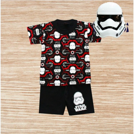 SETELAN BAJU ANAK SANTAI LENGAN PENDEK STAR WARS LENGAN PENDEK KE130