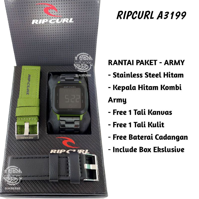 RIPCURL A3199 NEXT DIGITAL CORE SURF WATCH / JAM TANGAN PRIA WANITA TAHAN AIR / JAM TANGAN RIPCURL DIGITAL