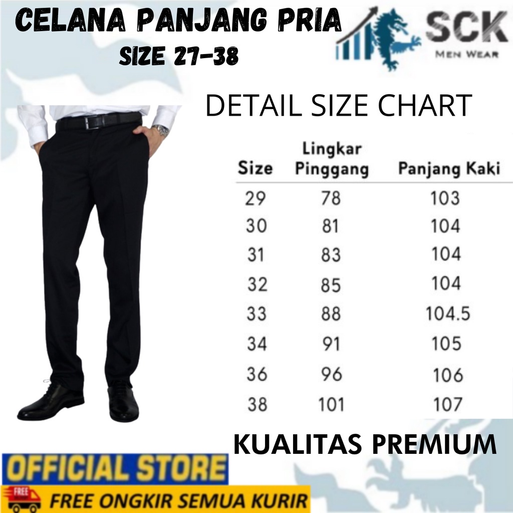 SCK - Celana Panjang Pria BOSS Jeans ukuran 29-38 / Celana Kerja Pria Basic Formal - sckmenwear GROSIR