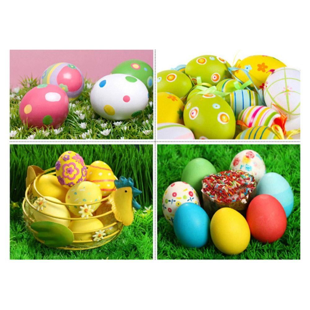 Mxbeauty 5Pcs Telur Buatan 5Pcs/set Pembibitan Hadiah Liburan Perlengkapan Pesta Hen Unggas Menetas Pembibitan Diy Lukisan Simulasi Hen Easter Egg