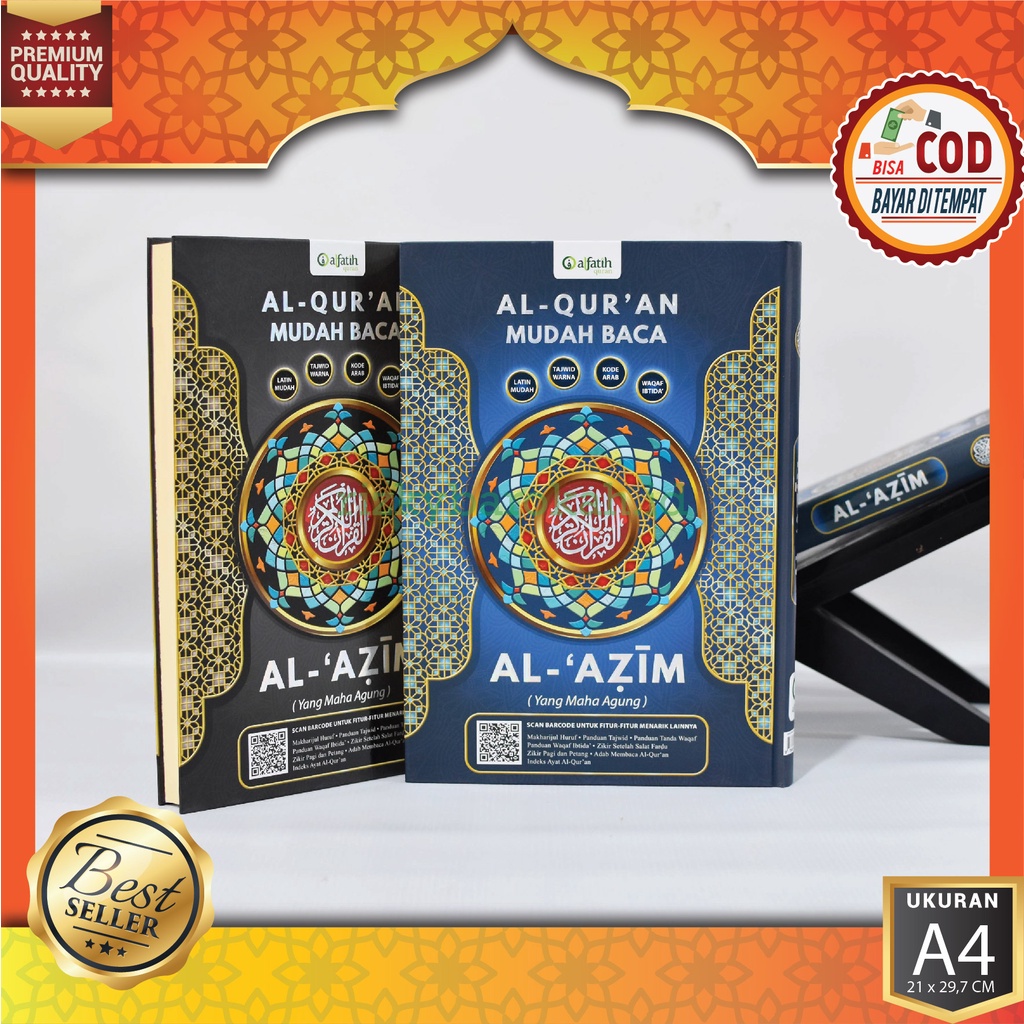 Alquran Mudah Baca Al Azim A4 Ukuran Besar Terjemah Transliterasi Latin Perayat Al Quran Rasm Utsman