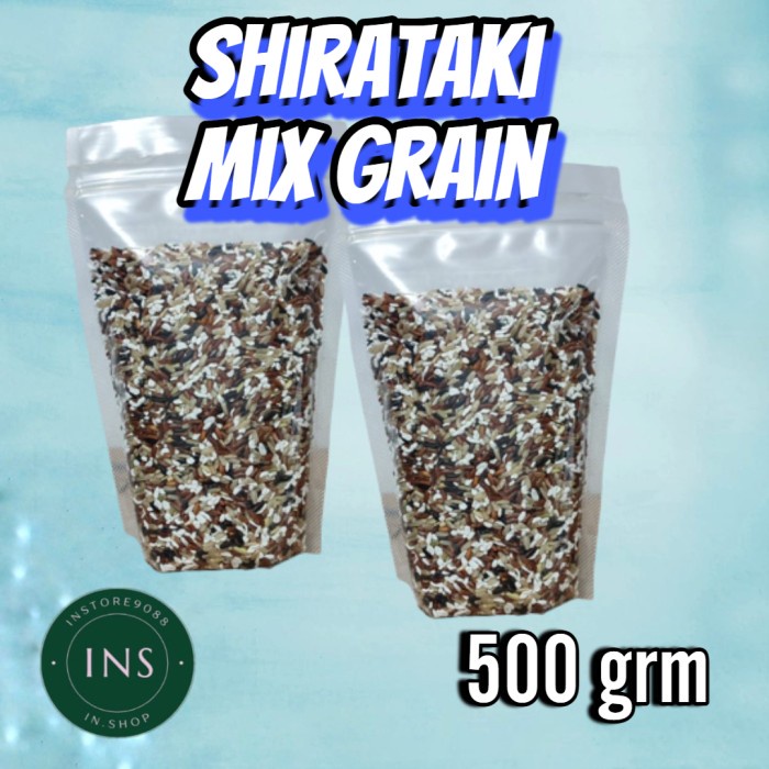 

Shirataki Mix Grain 250 grm (Shirataki, Merah, coklat,hitam)