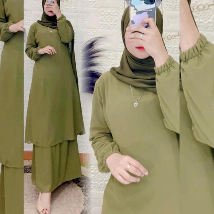 ❃ GAMIS CERUTY POLOS MALAYSIA/ MELAYU - BAHAN CERUTI + FULL PURING (COD) ♘