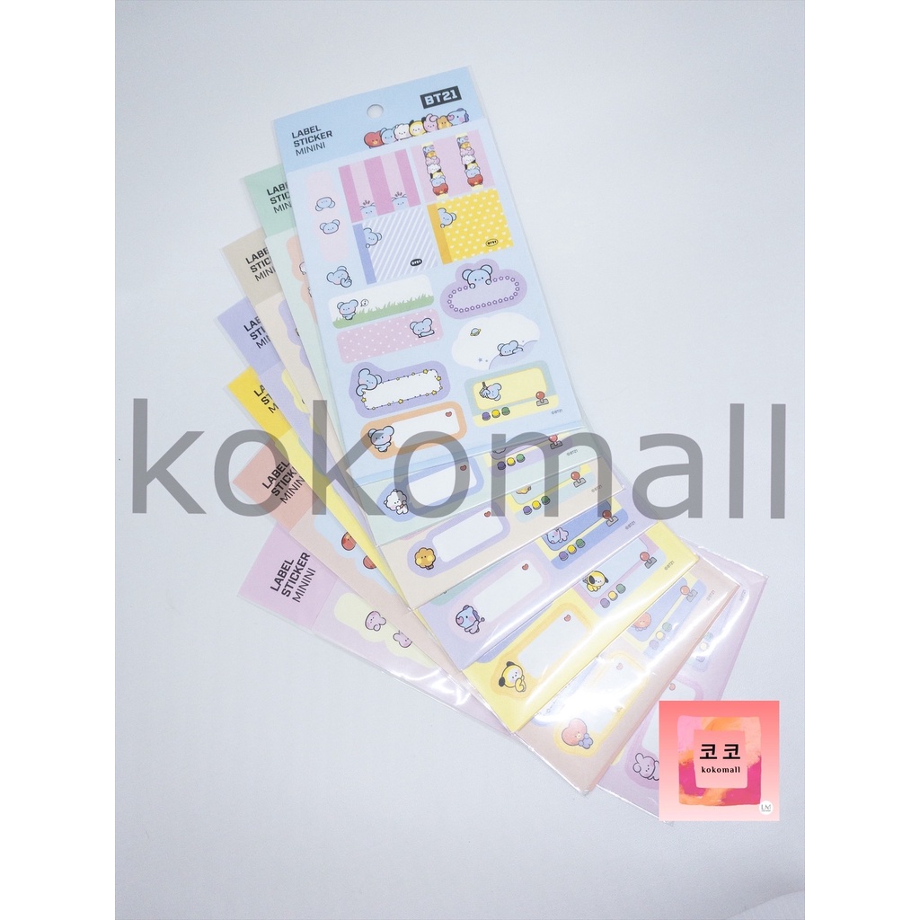 

BT21 Label Stickers Official