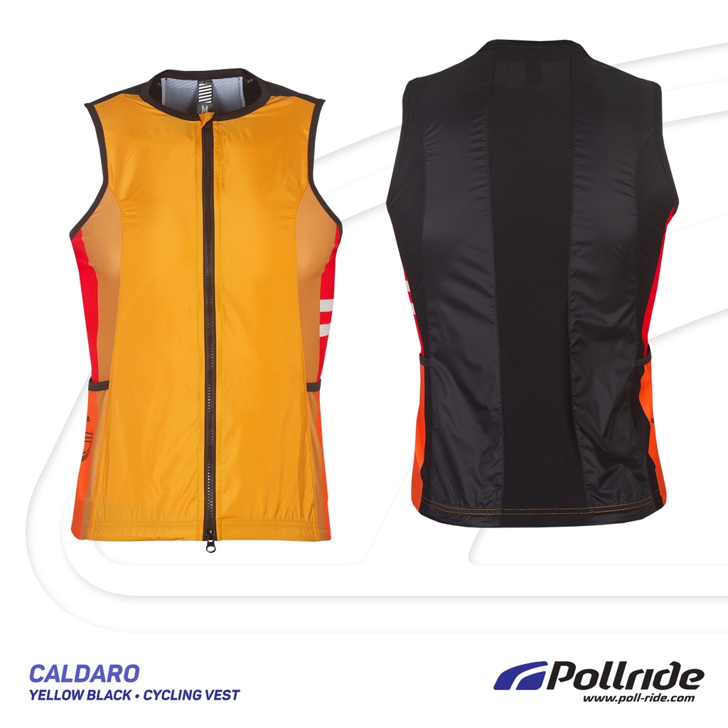 Rompi Gowes | Rompi Sepeda Merk POLLRIDE CALDARO yellow black