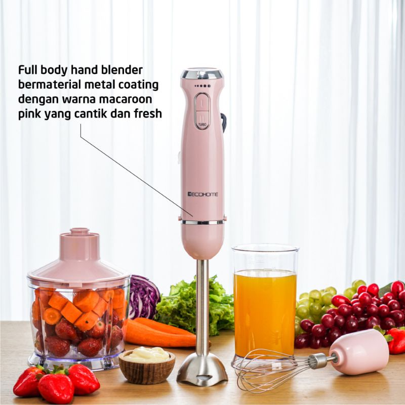 Ecohome Hand Blender Macaroon Pink