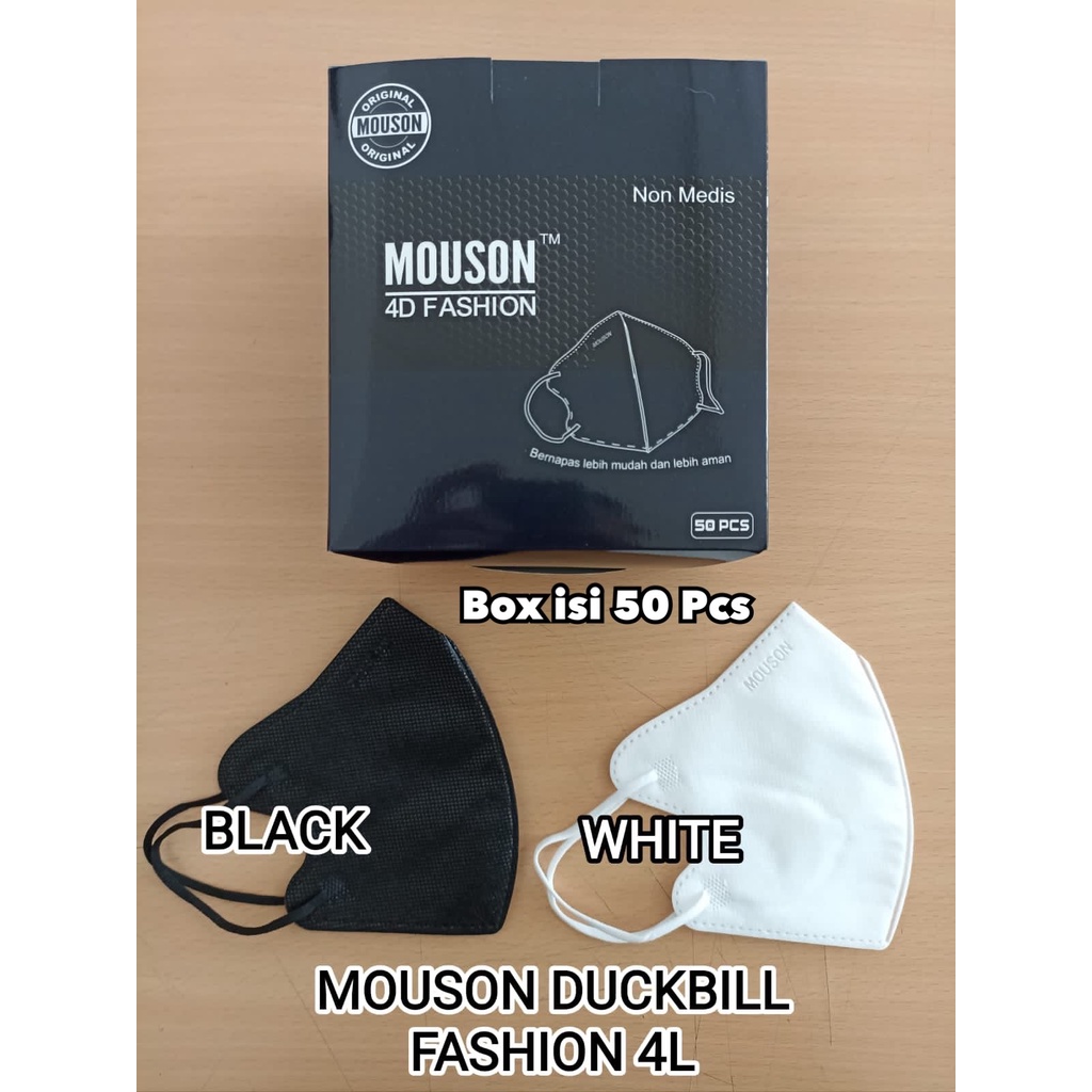 Mouson Fashion 4D Duckbill KN95 4Ply Box isi 50Pcs