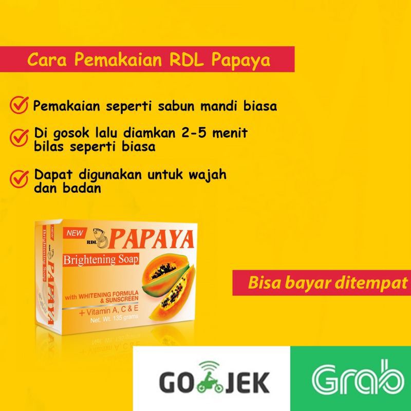 RDL Sabun Papaya || Brightening Soap Ekstrak Papaya Premium Original