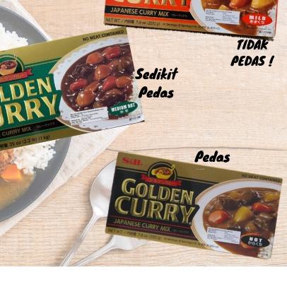 

✴ Golden Curry. Bumbu Masak Dapur Kari Jepang. Curry Jepang. Japanese Instant Halal Mild Medium Extra Hot SB S&B 220gr ➯