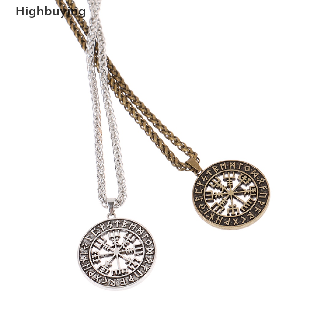 Hbid Norse Viking Simbol Norse Bajak Laut Vegvisir Kompas Liontin Kalung Jimat Hadiah Glory