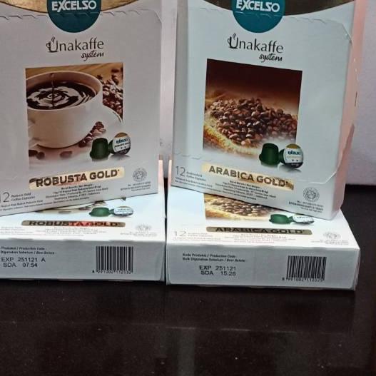 

♙ Unakaffe kopi kapsul Arabika Gold / Robusta Gold ➼