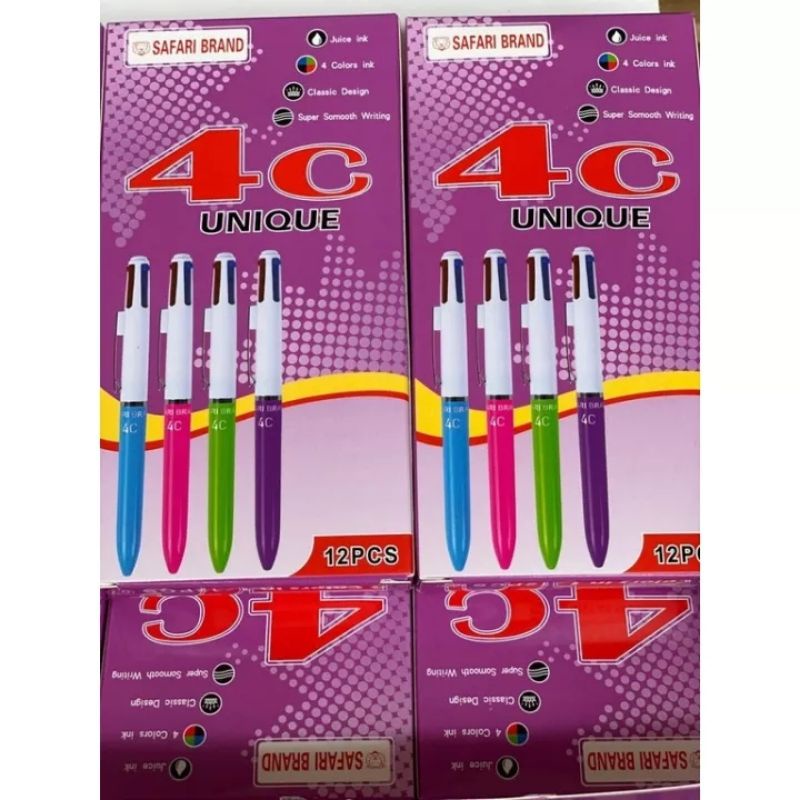 

Bolpen safari 4c Warna || 4 Warna || murah || 12 pcs