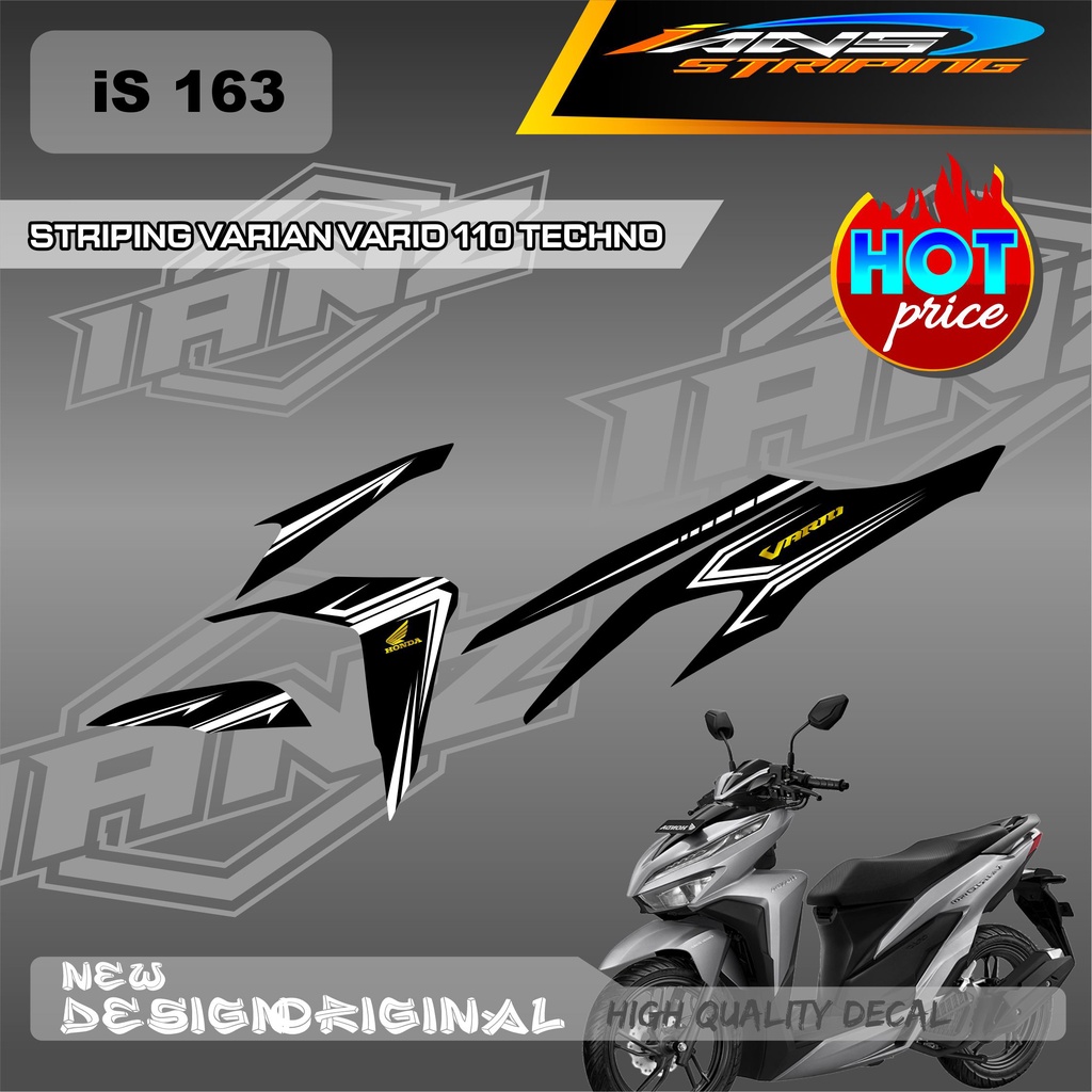 NEW LIST STRIPING DECAL VARIO TECHNO 110 OLD VARIAN TERBARU / STIKER HONDA VARIO 110 SEMU FULL BODY / STIKER KERETA VARIO 110 OLD IS163