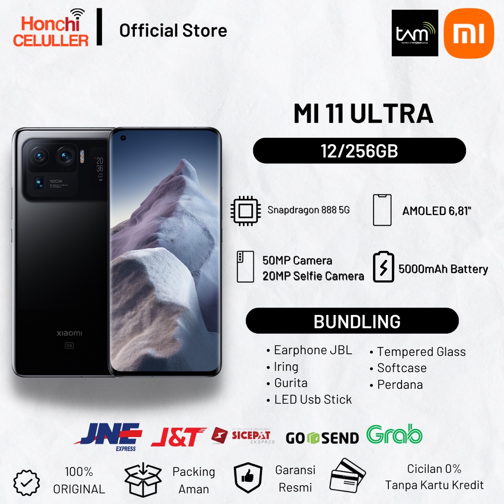 XIAOMI MI 11 ULTRA 12/256 GB GARANSI RESMI XIAOMI INDONESIA TAM