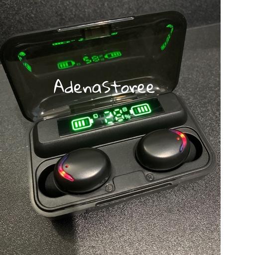 ➬ TWS Headset Bluetooth F9-5 LED Wireless Earphone Bass Handsfree Original Import ✦