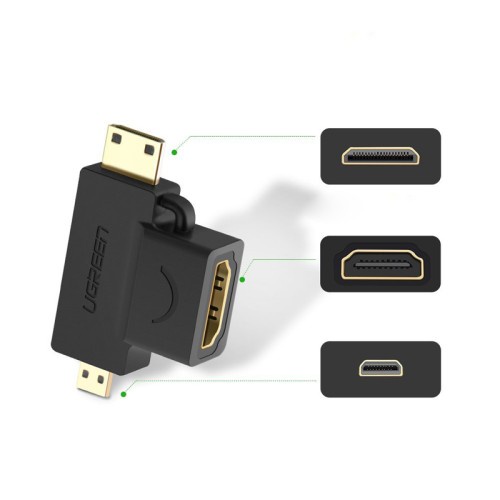 Adapter Mini Micro HDMI Male to HDMI Female High Quality