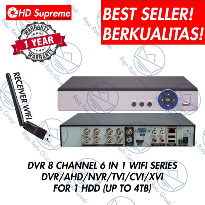 Terlaris Dvr 8Ch Recorder Cctv Wifi Series 1080P Full Playback 8 Channel Xmeye