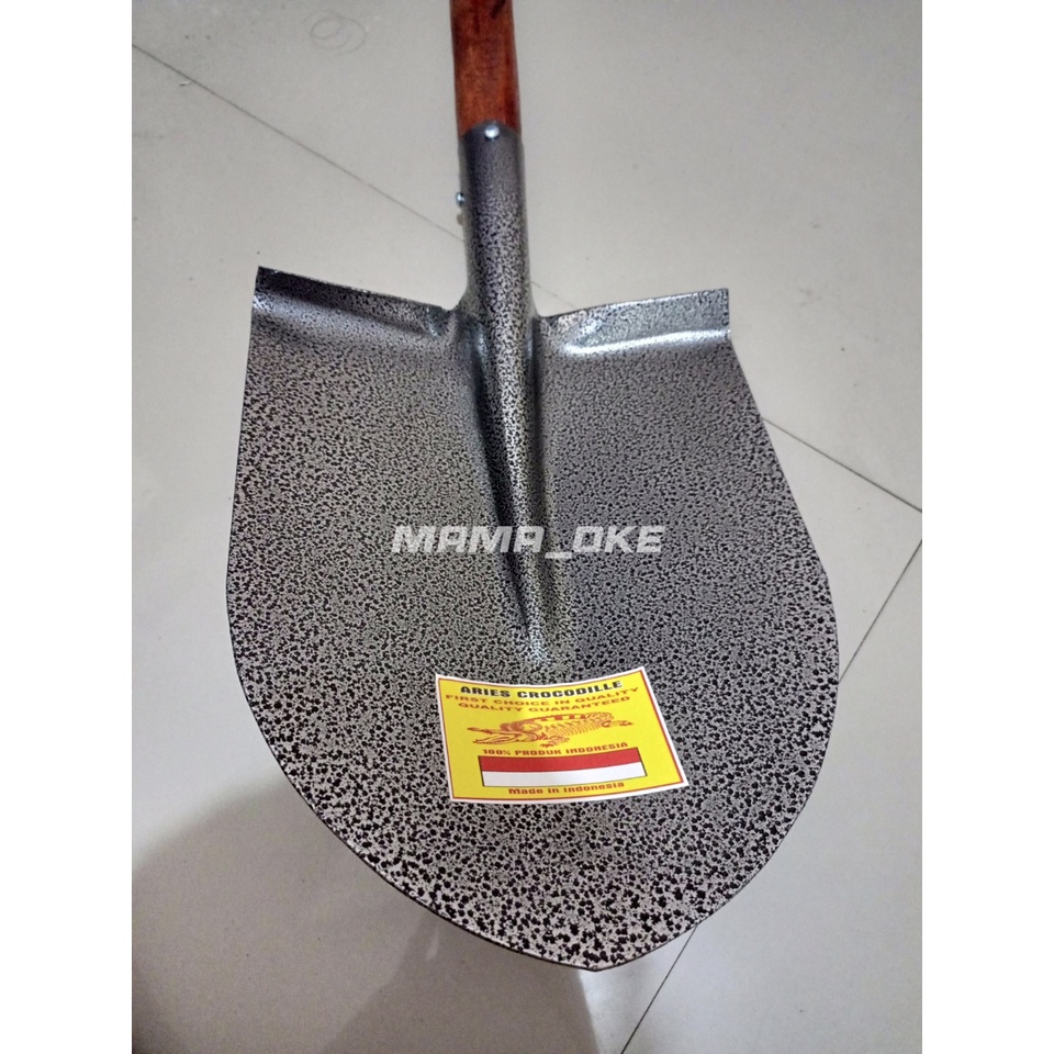 Sekop Crocodile Gagang Kayu Coating Hammertone