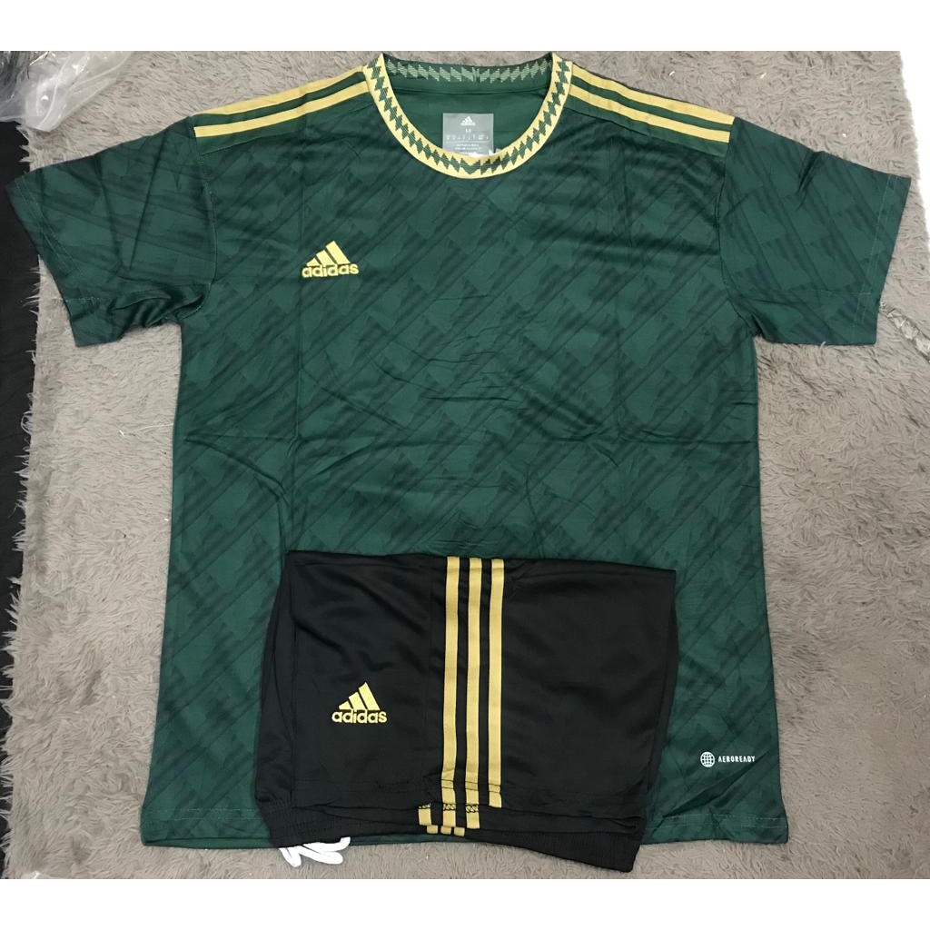 SETELAN BAJU FUTSAL SEPAK BOLA HIJAU IMPORT