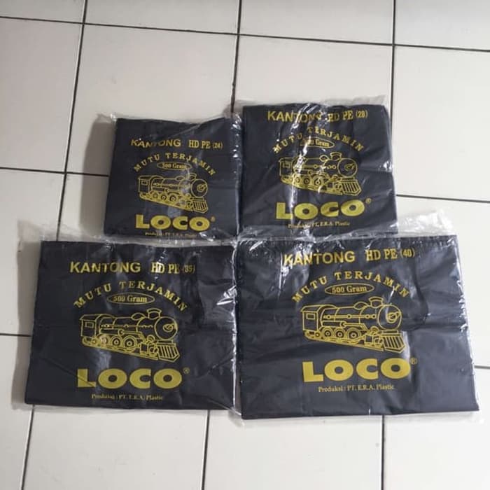 Kantong Plastik Kresek Loco HD Tebal Hitam 500gr HD 17 24 28 35 40 - NJ