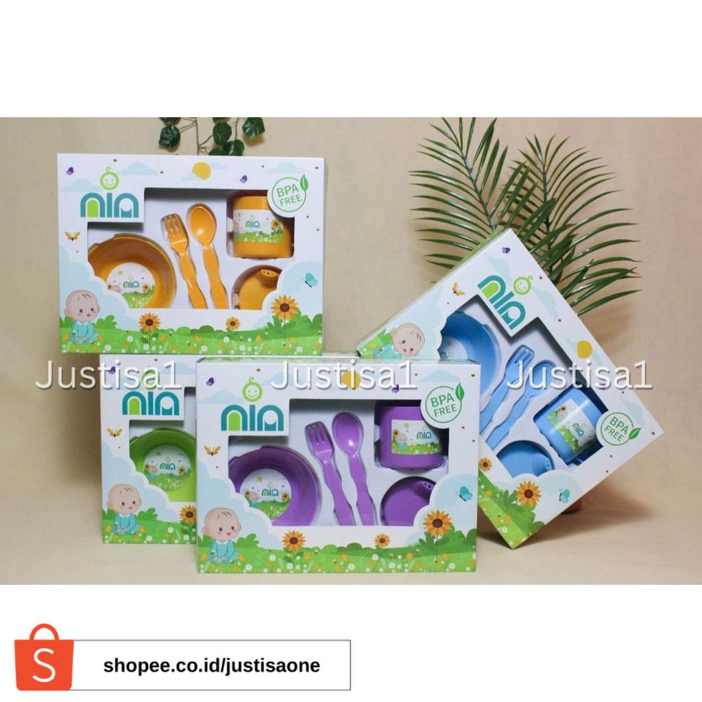 NIA-FEEDING SET MAKAN UKURAN SMALL PERLENGKPAN MAKAN BAYI MURAH