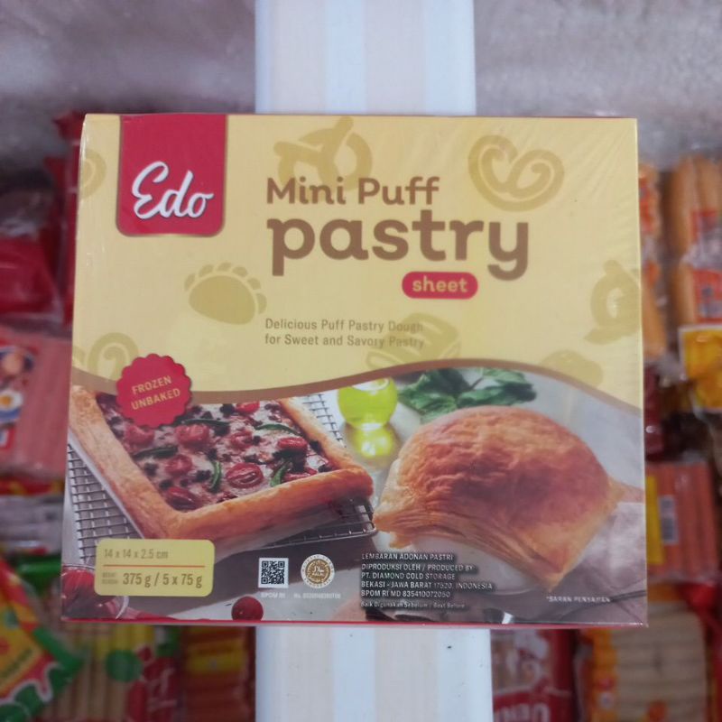 Edo Mini Puff Pastry Sheet (Lembaran Adonan Pastri) 375g