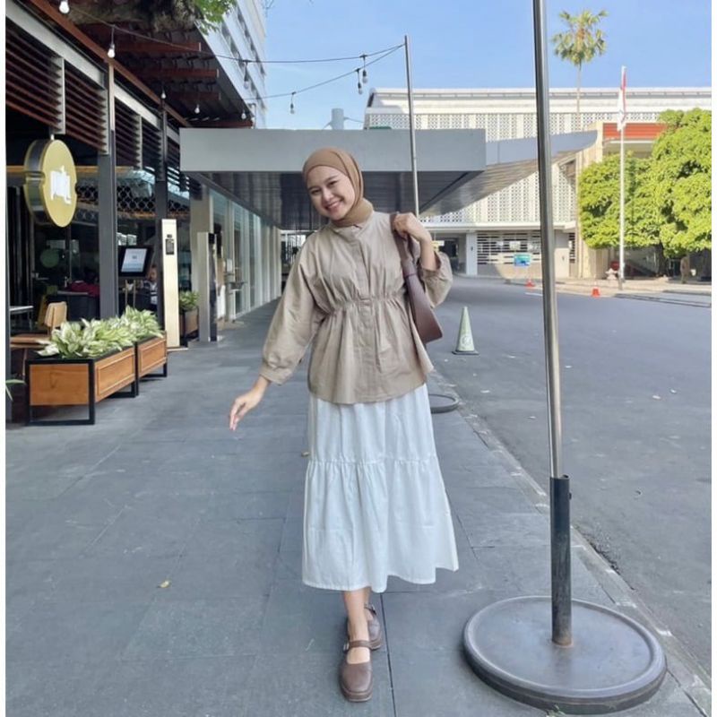 VIO BLOUSE KERUT LINEN