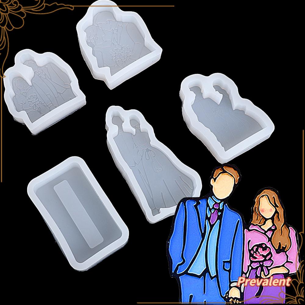 Preva Foto Pernikahan Cetakan Resin Silikon Pengantin DIY Art Coaster Silicone Mould