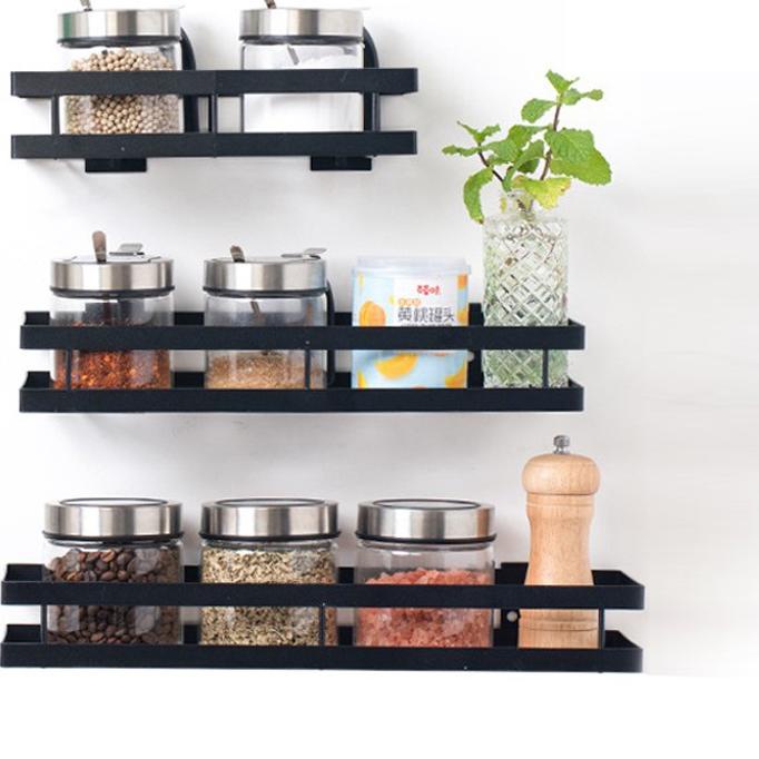 ✿ KAGK Rak Bumbu Dapur Dinding Rak Kamar Mandi Gantung Penyimpanan Rak Kecap Garam Rak Bumbu Serbagu